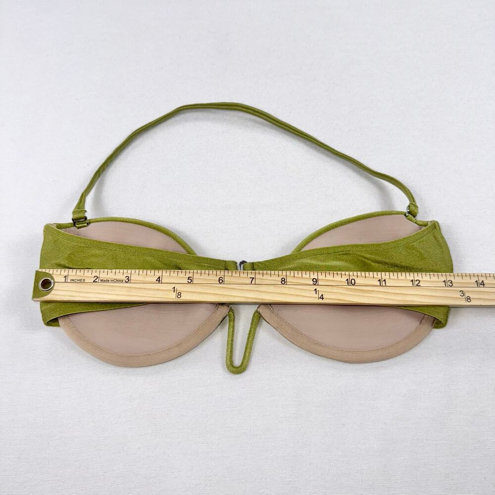 Adriana Degreas Women's Seashell Solid Strapless Bikini Set Medium Pistachio - Picture 5 of 15